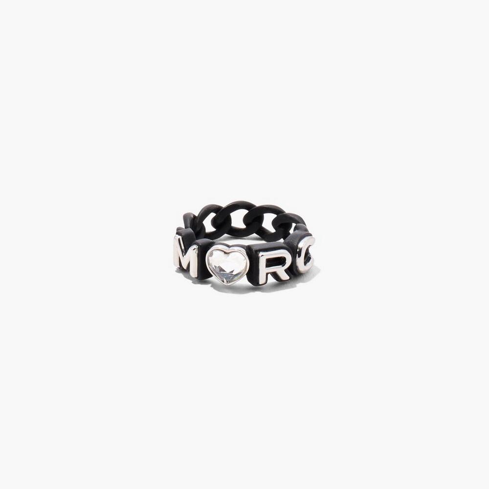 Anillos Marc Jacobs Charmed Marc Chain Mujer Negros Multicolor | 81392SKQD