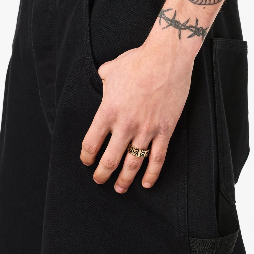 Anillos Marc Jacobs Monogram Engraved Mujer Dorados | 83769XNPW