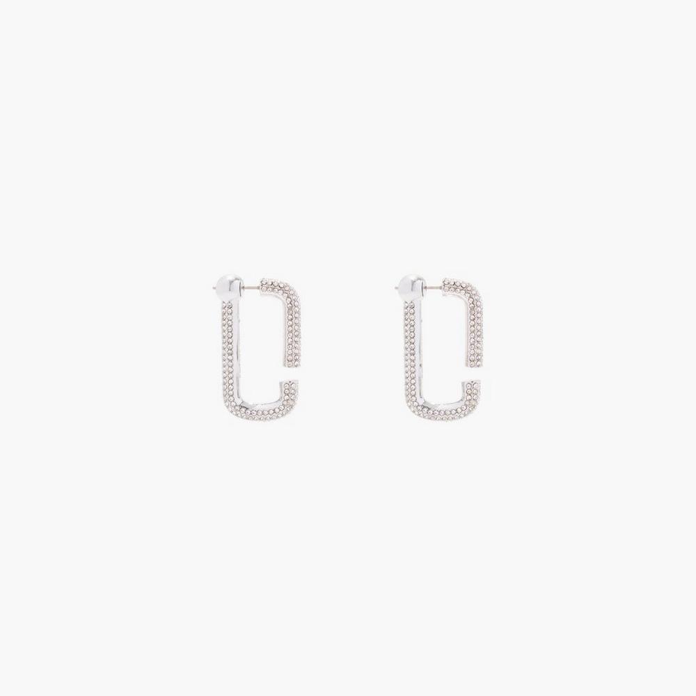 Aro Marc Jacobs J Marc Crystal Mujer Plateados | 20764BLIE