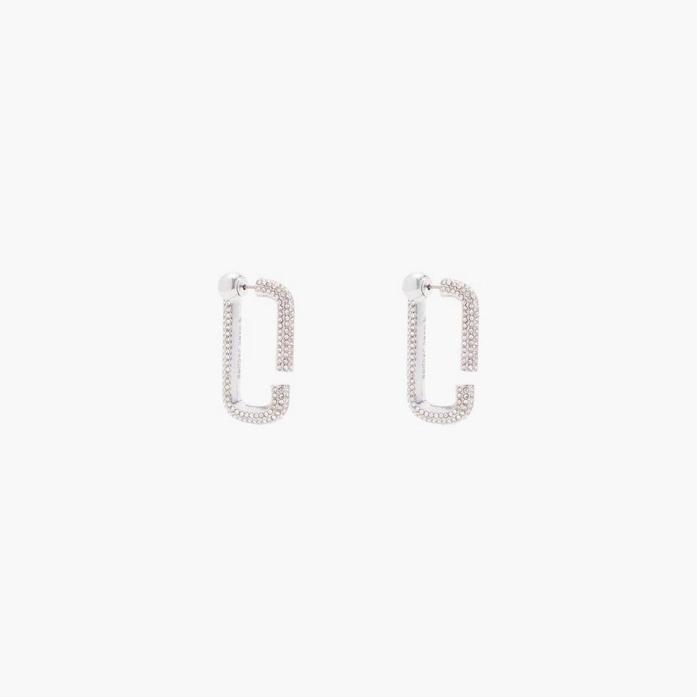 Aro Marc Jacobs J Marc Crystal Mujer Plateados | 20764BLIE