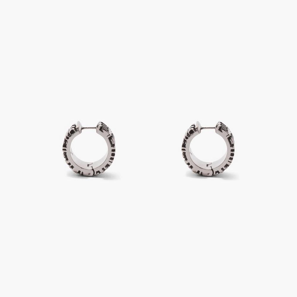 Aro Marc Jacobs Monogram Engraved Mujer Plateados | 05128ZNVS