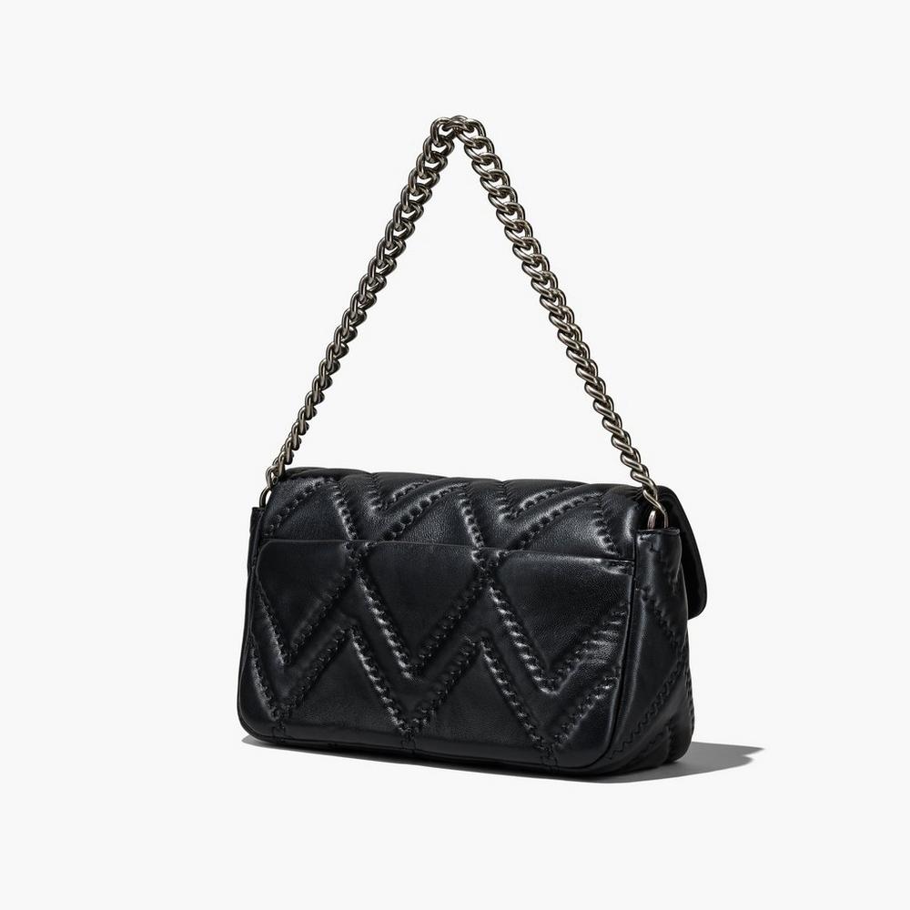 Bolsa De Hombro Marc Jacobs Acolchado Cuero J Marc Large Mujer Negros | 67284UQXZ