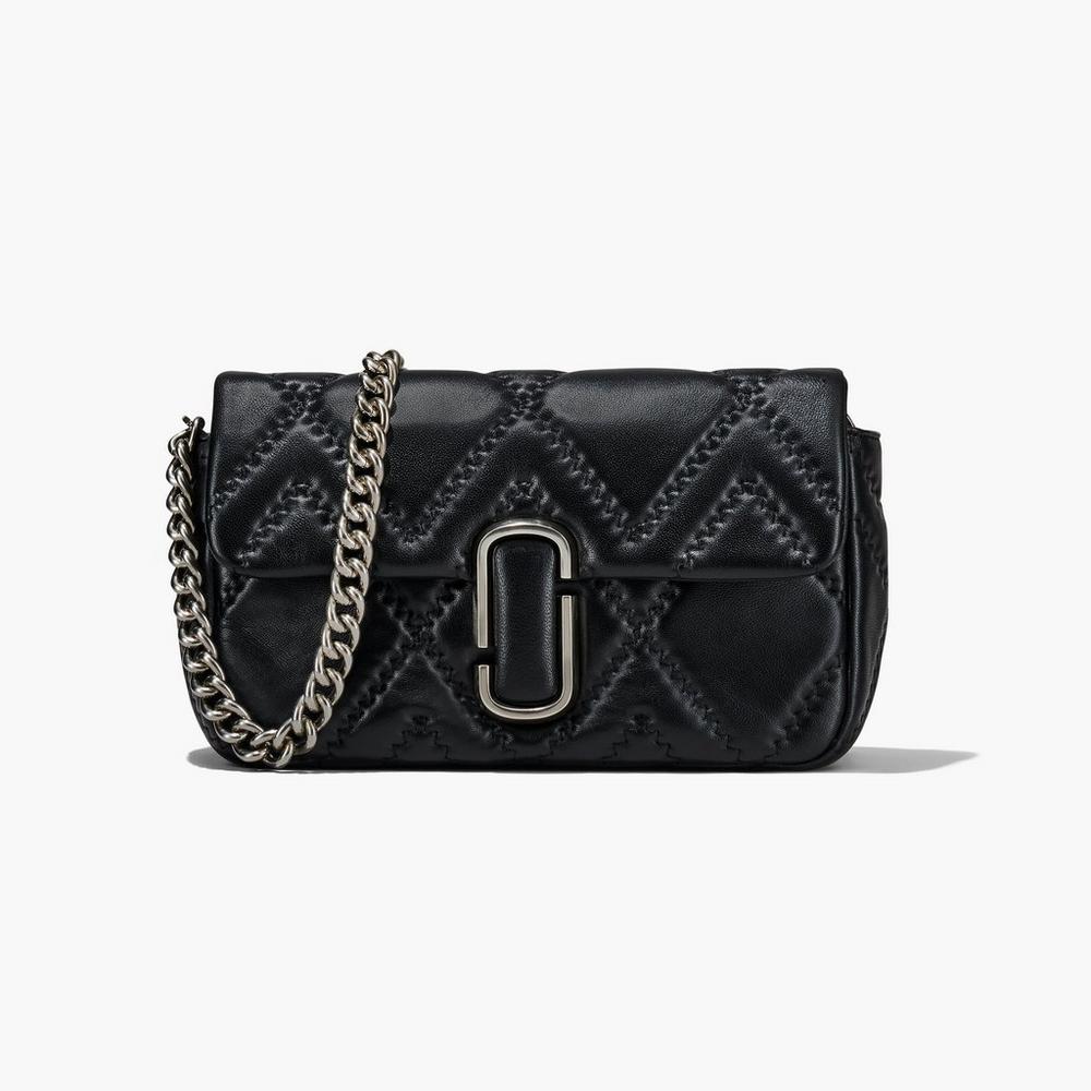 Bolsa De Hombro Marc Jacobs Acolchado Cuero J Marc Large Mujer Negros | 67284UQXZ