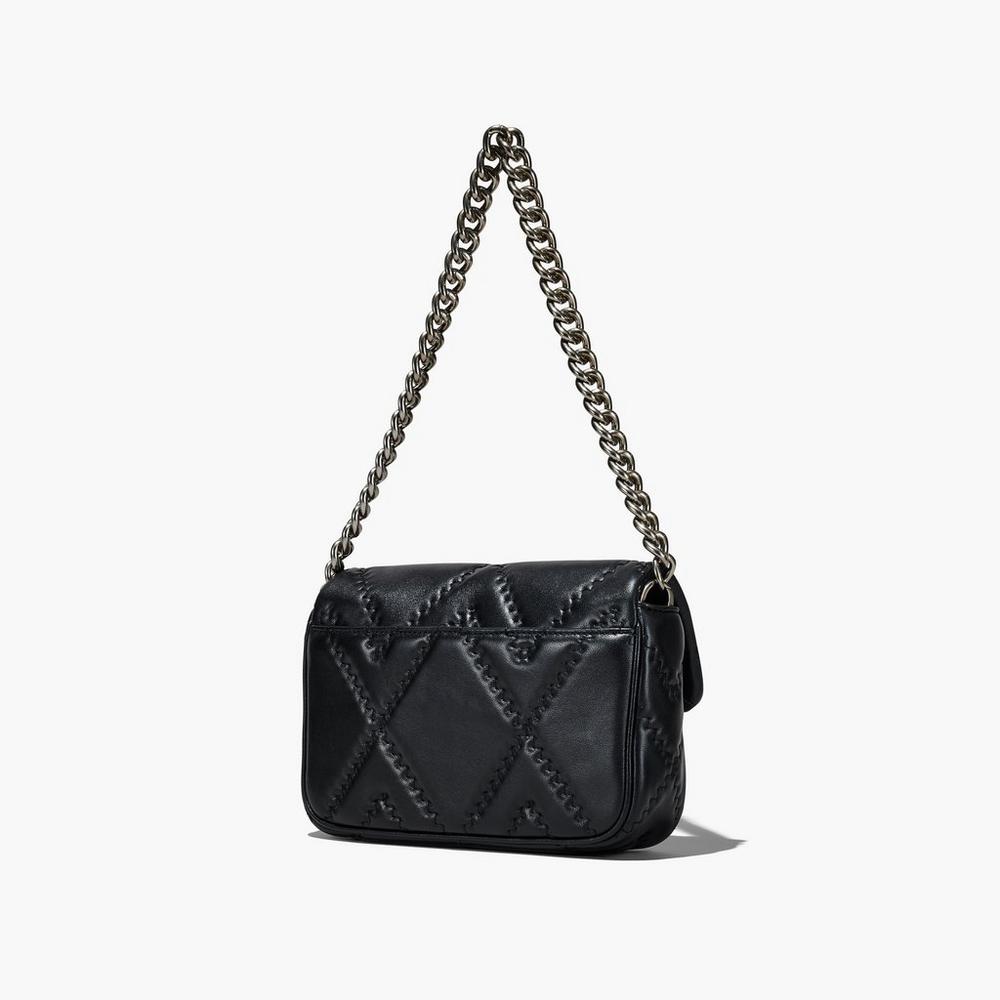 Bolsa De Hombro Marc Jacobs Acolchado Cuero J Marc Mujer Negros | 96728FGKO