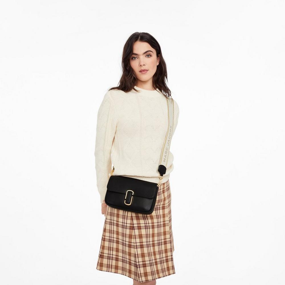 Bolsa De Hombro Marc Jacobs J Marc Soft Mujer Negros | 34205ELYV