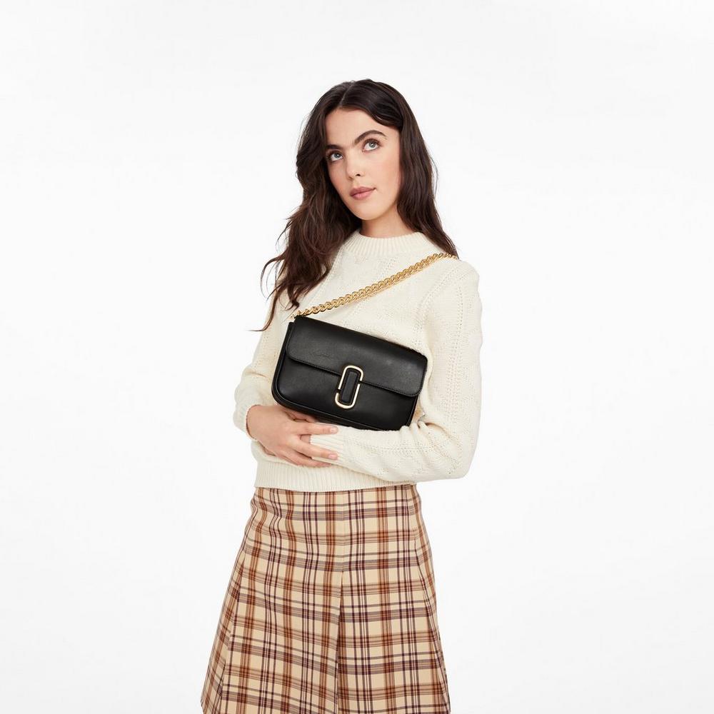 Bolsa De Hombro Marc Jacobs J Marc Soft Mujer Negros | 34205ELYV