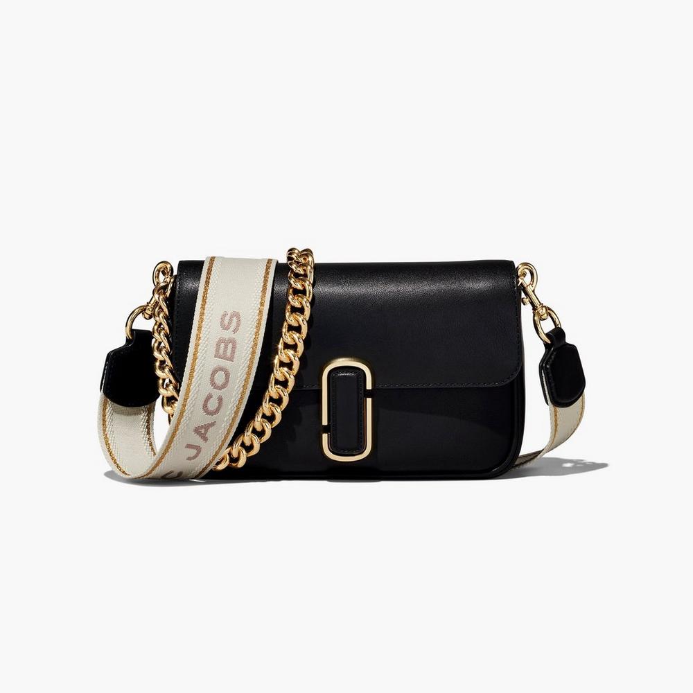 Bolsa De Hombro Marc Jacobs J Marc Soft Mujer Negros | 34205ELYV