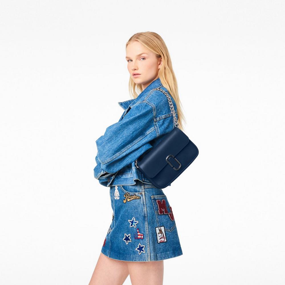 Bolsa De Hombro Marc Jacobs J Marc Soft Mujer Azules | 36728MVAI