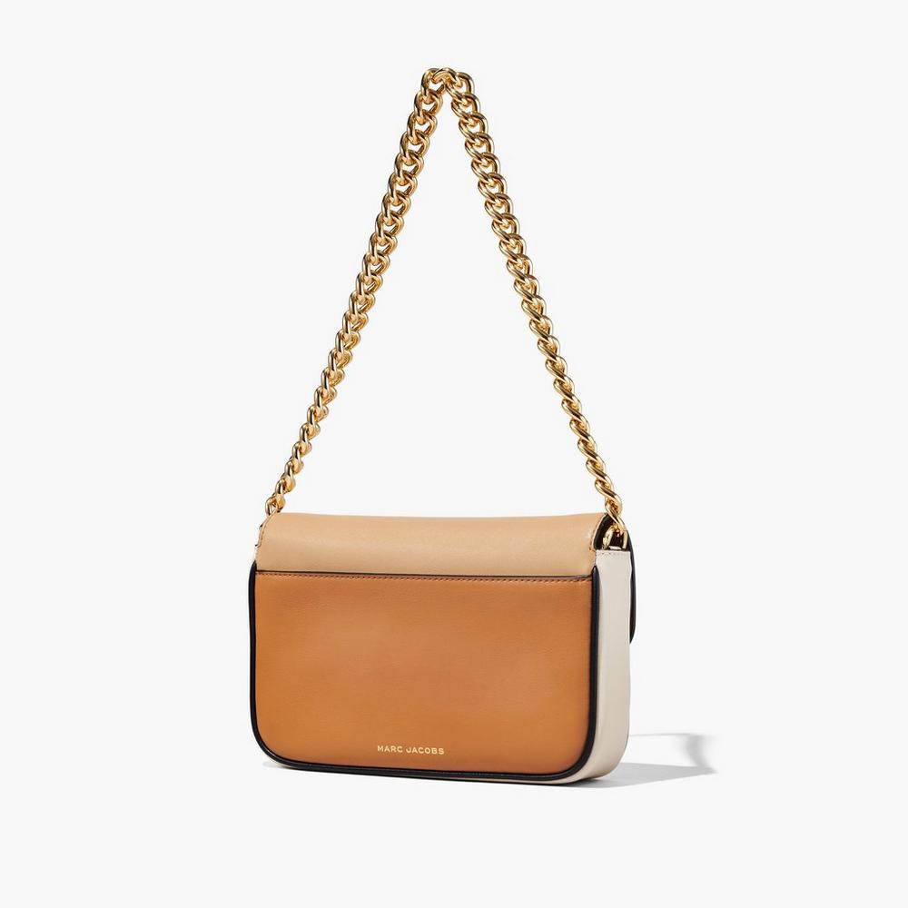 Bolsa De Hombro Marc Jacobs J Marc Soft Mujer Marrom Multicolor | 90546BGSJ