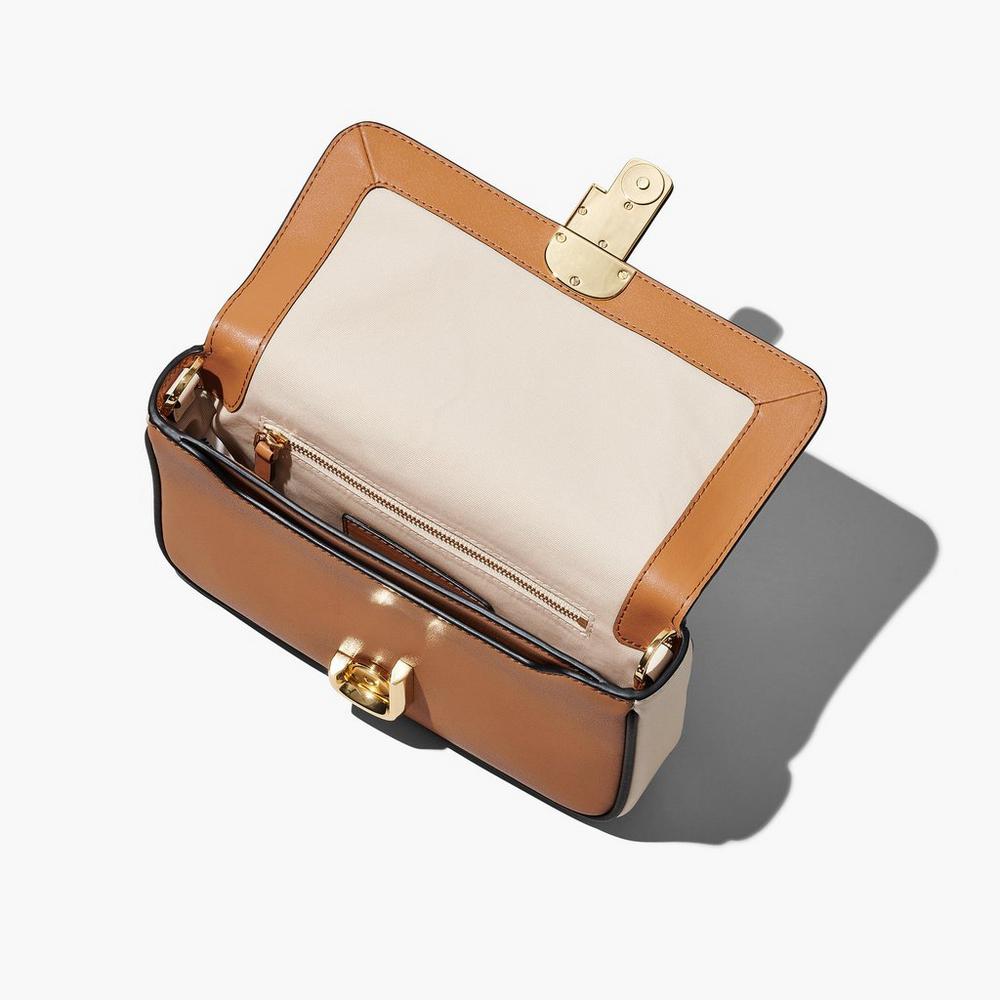 Bolsa De Hombro Marc Jacobs J Marc Soft Mujer Marrom Multicolor | 90546BGSJ