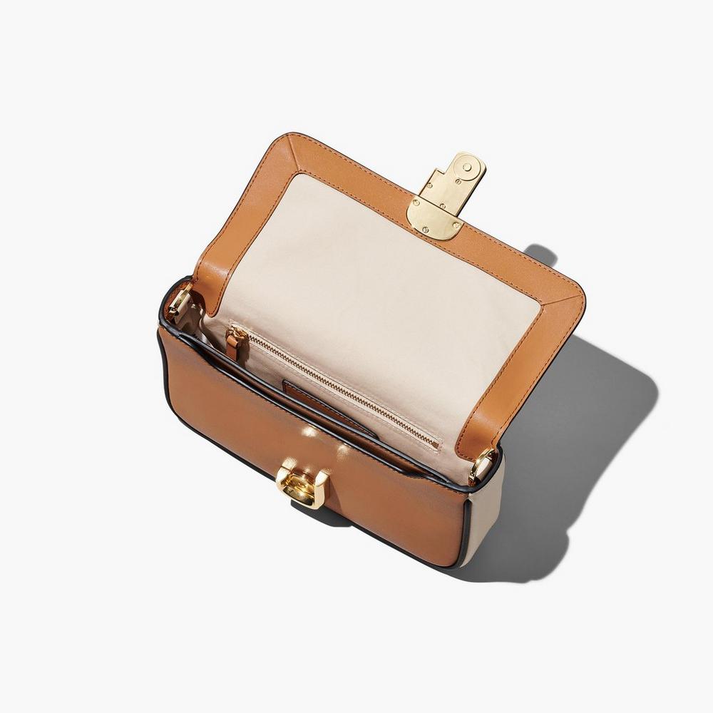 Bolsa De Hombro Marc Jacobs J Marc Soft Mujer Marrom Multicolor | 90546BGSJ