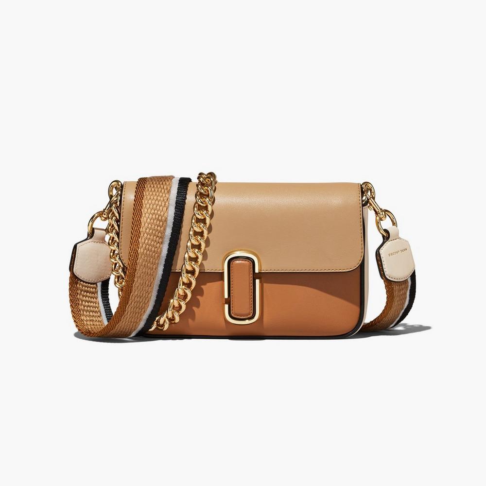 Bolsa De Hombro Marc Jacobs J Marc Soft Mujer Marrom Multicolor | 90546BGSJ