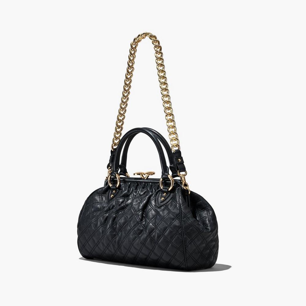 Bolsa De Hombro Marc Jacobs Re-Edition Acolchado Cuero Mujer Negros | 32097OZDM