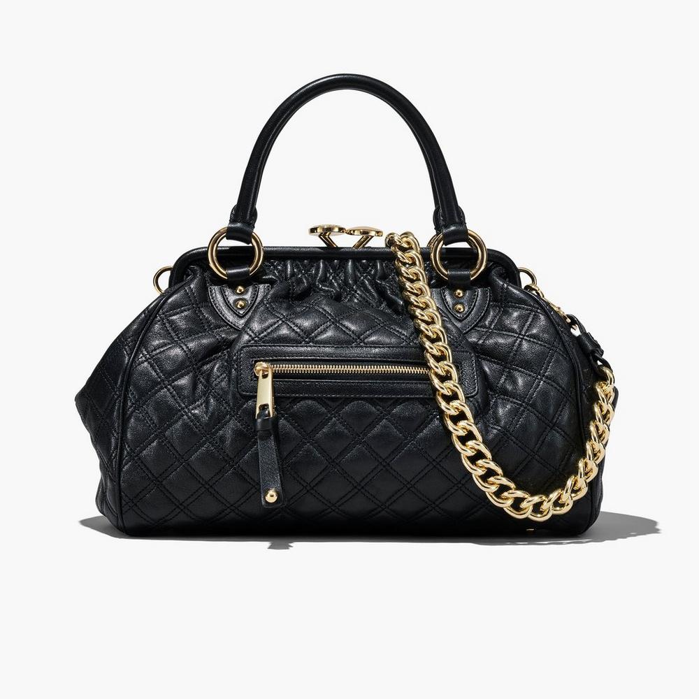 Bolsa De Hombro Marc Jacobs Re-Edition Acolchado Cuero Mujer Negros | 32097OZDM