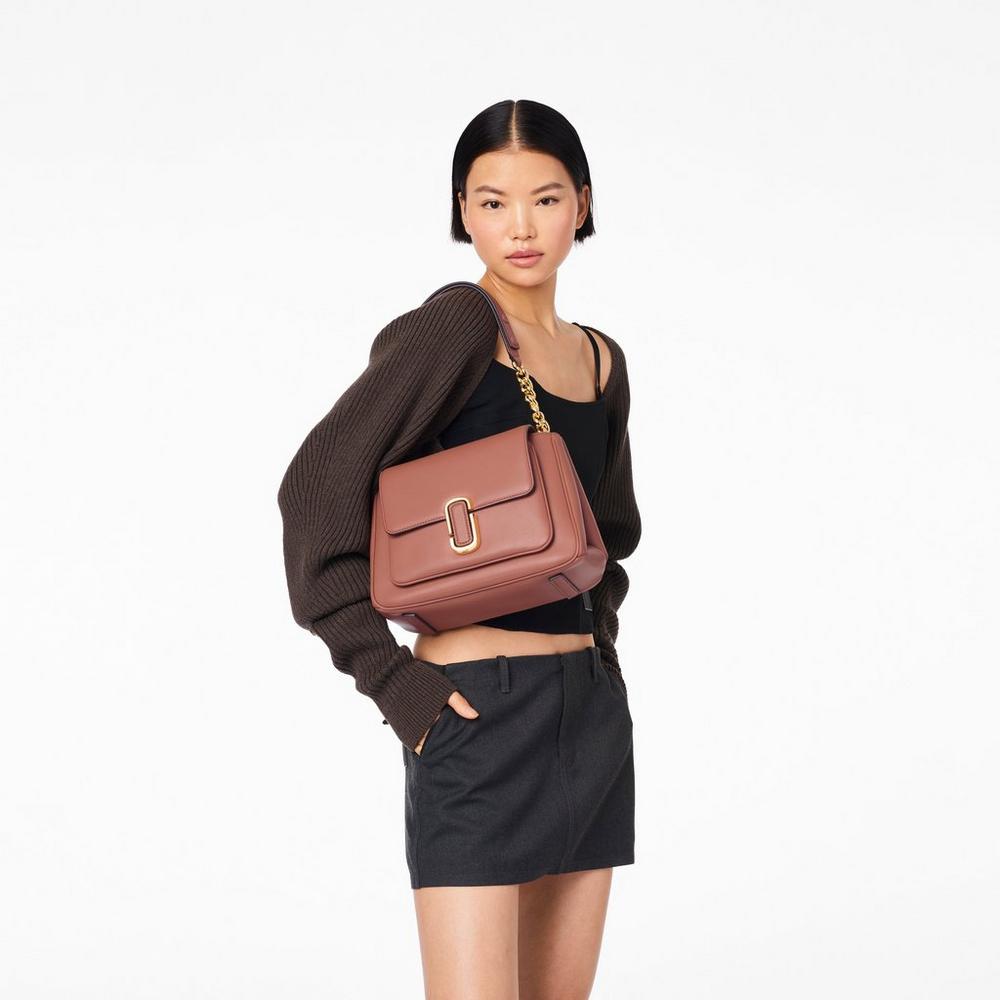 Bolso Satchel Marc Jacobs J Marc Chain Mujer Marrom | 46578KYFA