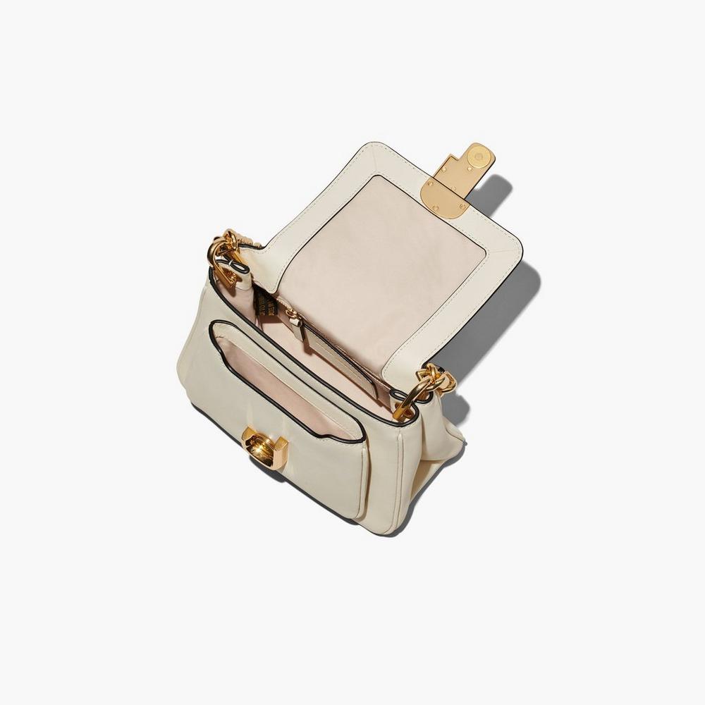 Bolso Satchel Marc Jacobs J Marc Chain Mini Mujer Blancos | 59207EDQN