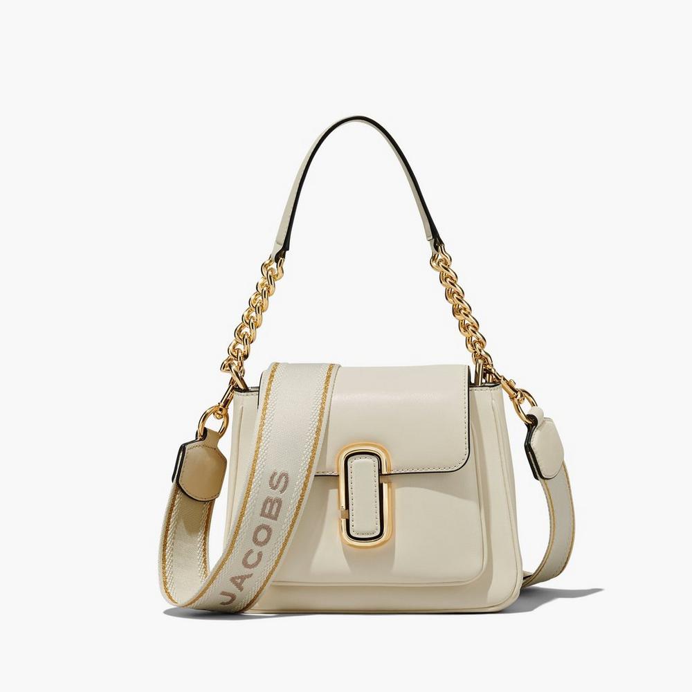 Bolso Satchel Marc Jacobs J Marc Chain Mini Mujer Blancos | 59207EDQN