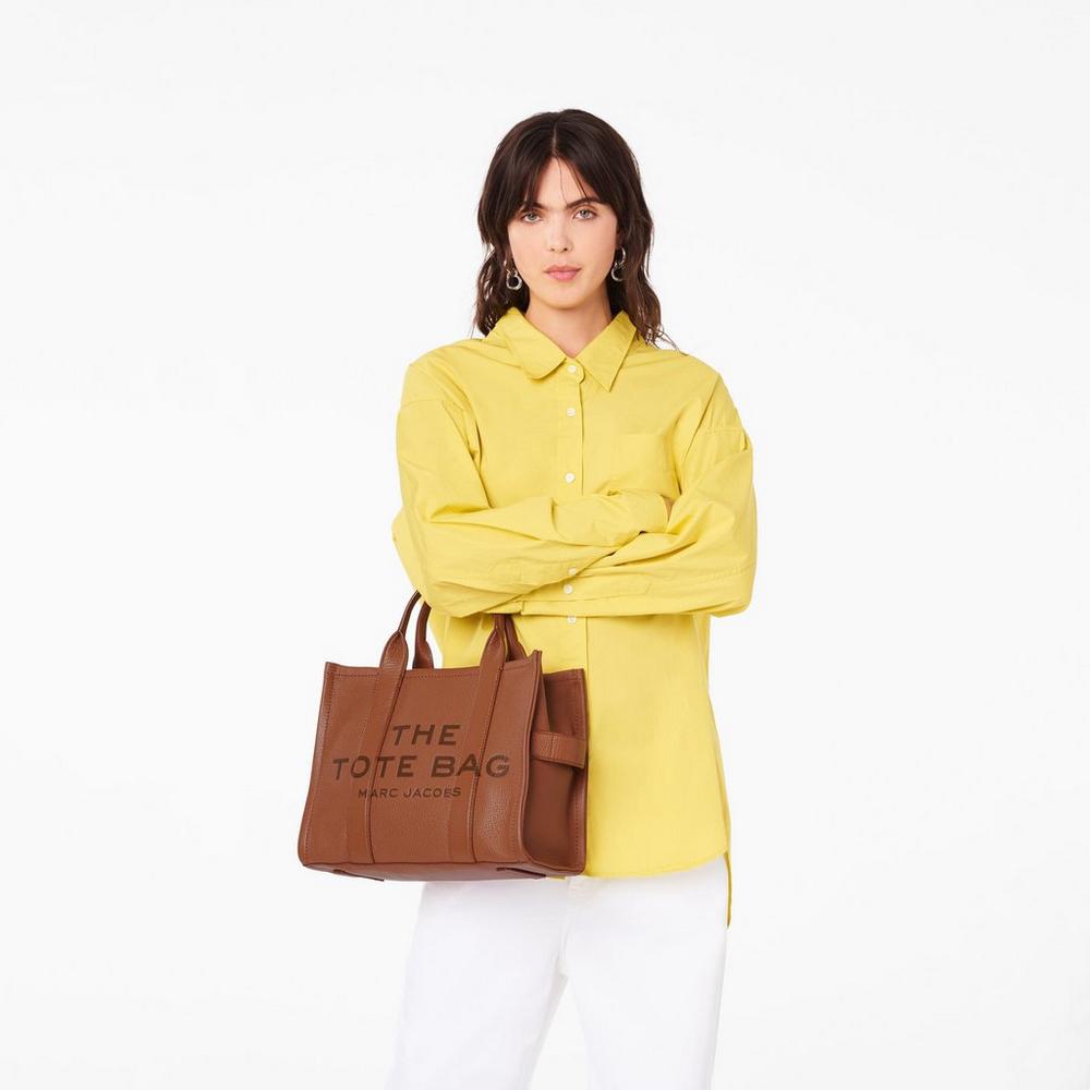 Bolso Tote Marc Jacobs Cuero Medium Mujer Marrom | 13874QPGV