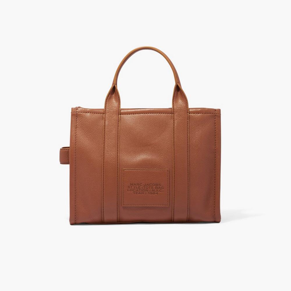 Bolso Tote Marc Jacobs Cuero Medium Mujer Marrom | 13874QPGV