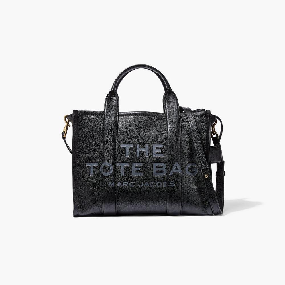 Bolso Tote Marc Jacobs Cuero Medium Mujer Negros | 18956LVSB