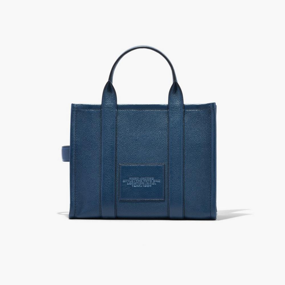 Bolso Tote Marc Jacobs Cuero Medium Mujer Azules | 41032CBWK