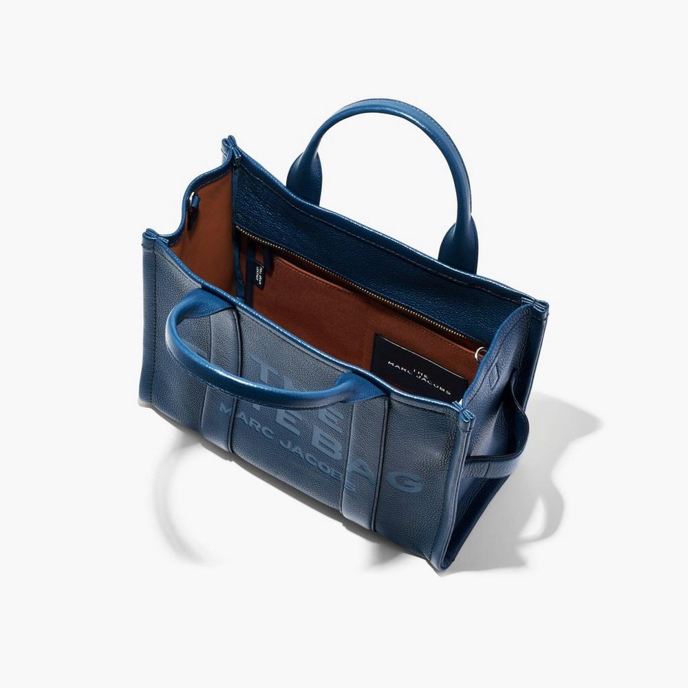 Bolso Tote Marc Jacobs Cuero Medium Mujer Azules | 41032CBWK