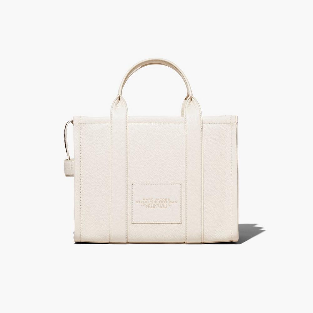 Bolso Tote Marc Jacobs Cuero Medium Mujer Plateados | 50149GUOC