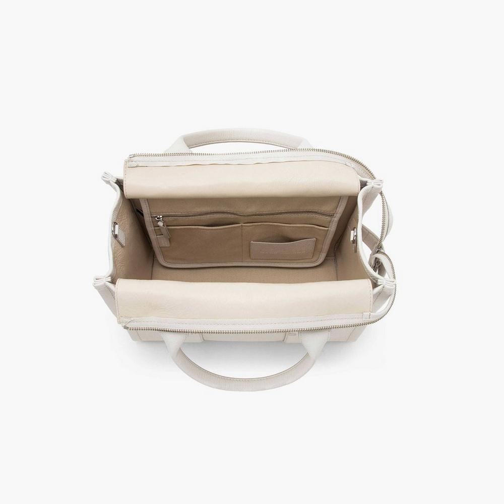 Bolso Tote Marc Jacobs Cuero Medium Mujer Plateados | 50149GUOC