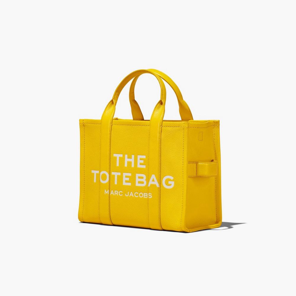 Bolso Tote Marc Jacobs Cuero Medium Mujer Amarillos | 59721HKAI