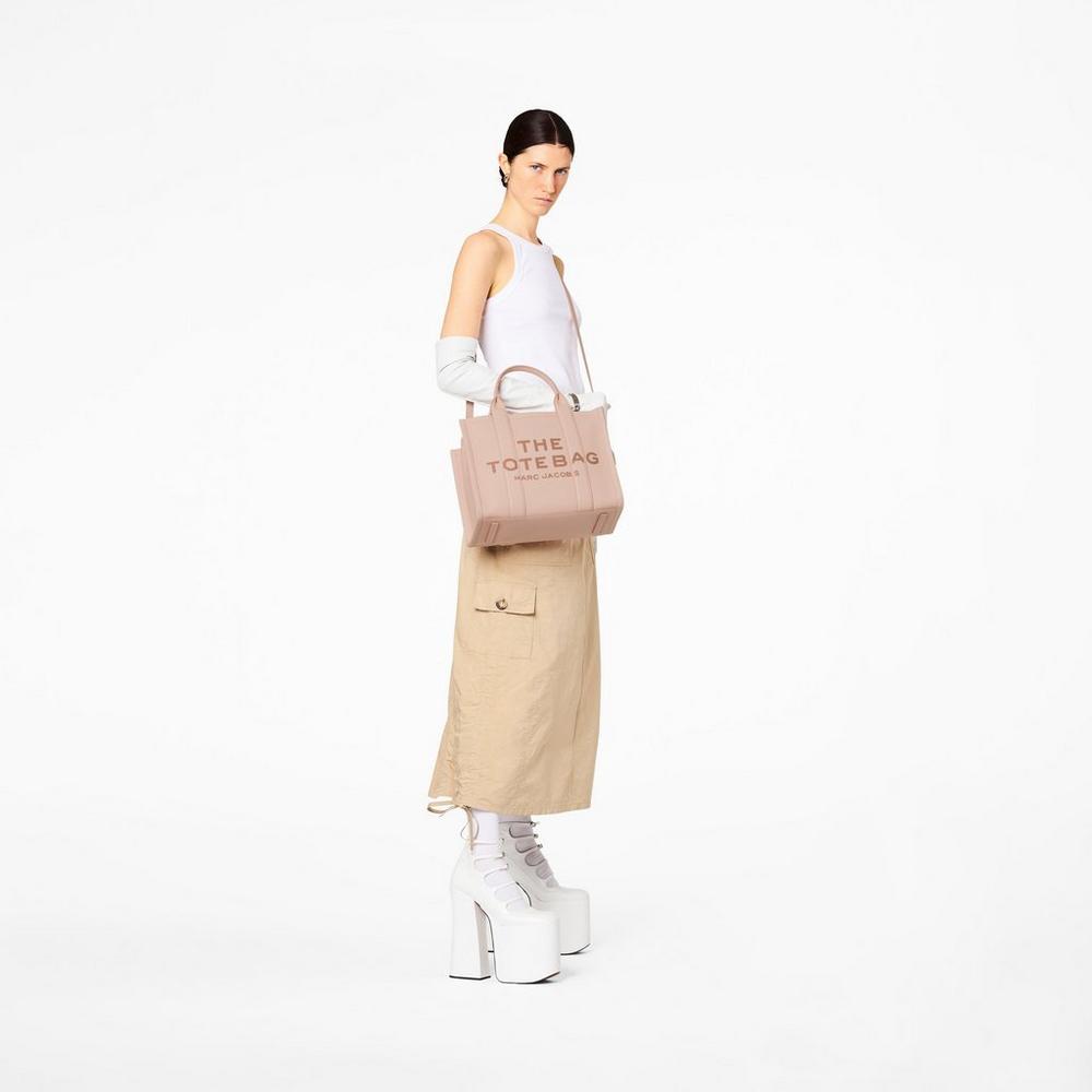 Bolso Tote Marc Jacobs Cuero Medium Mujer Rosas | 80962ANGJ