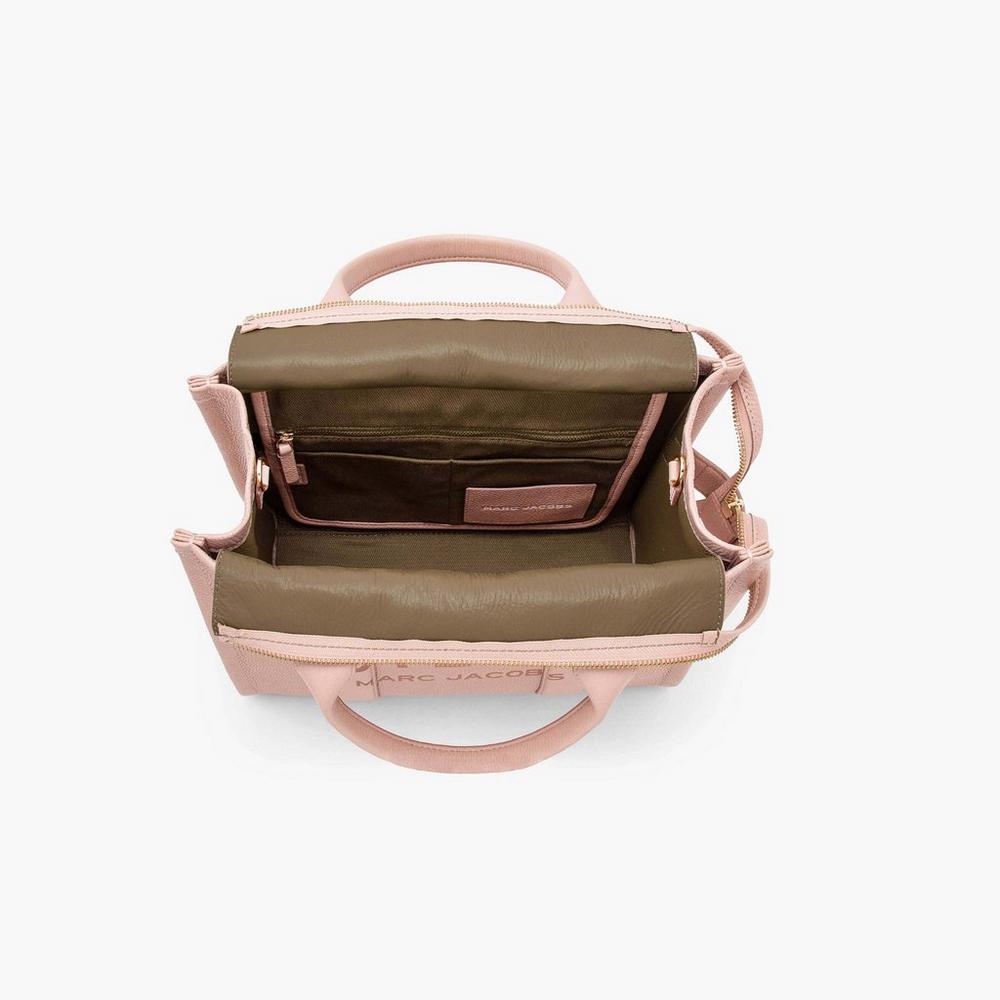 Bolso Tote Marc Jacobs Cuero Medium Mujer Rosas | 80962ANGJ