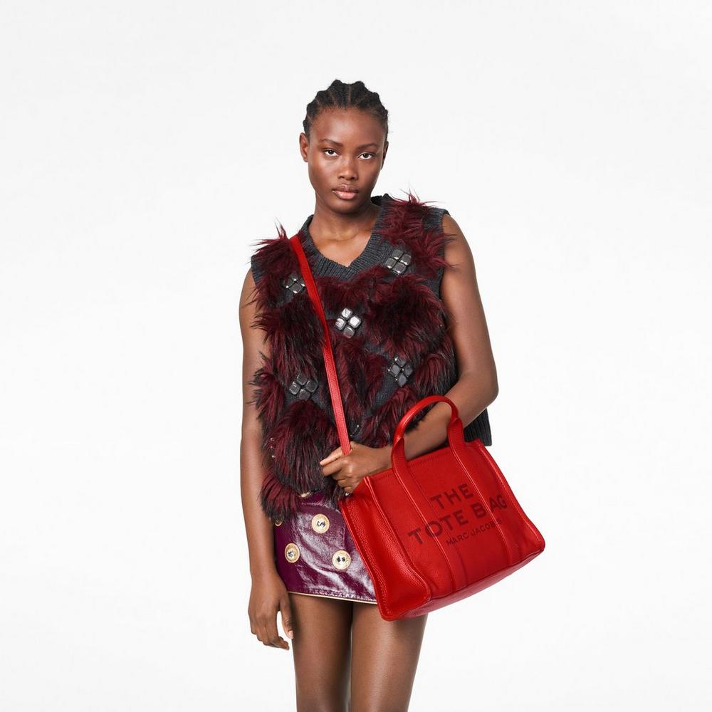 Bolso Tote Marc Jacobs Cuero Medium Mujer Rojos | 86147SUTY