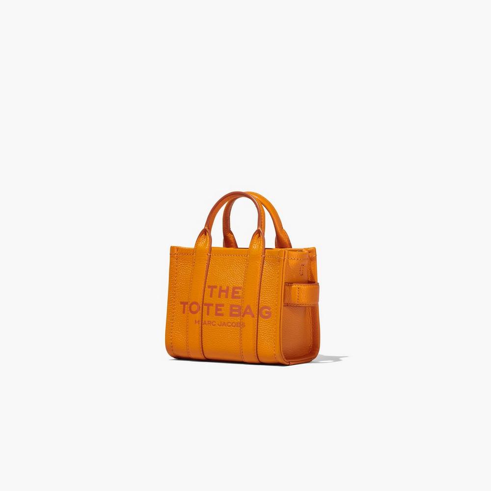 Bolso Tote Marc Jacobs Cuero Micro Mujer Darkorange | 30182WGND