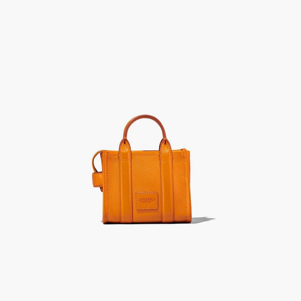 Bolso Tote Marc Jacobs Cuero Micro Mujer Darkorange | 30182WGND