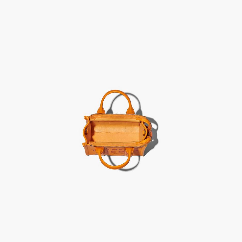 Bolso Tote Marc Jacobs Cuero Micro Mujer Darkorange | 30182WGND