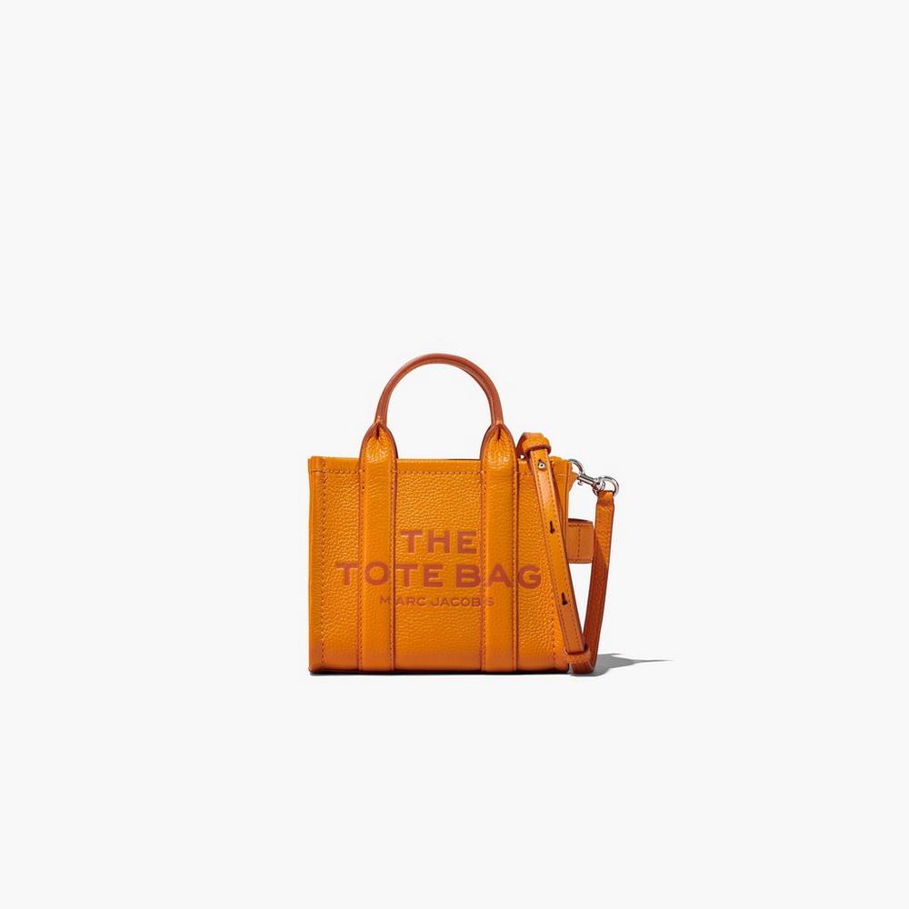 Bolso Tote Marc Jacobs Cuero Micro Mujer Darkorange | 30182WGND