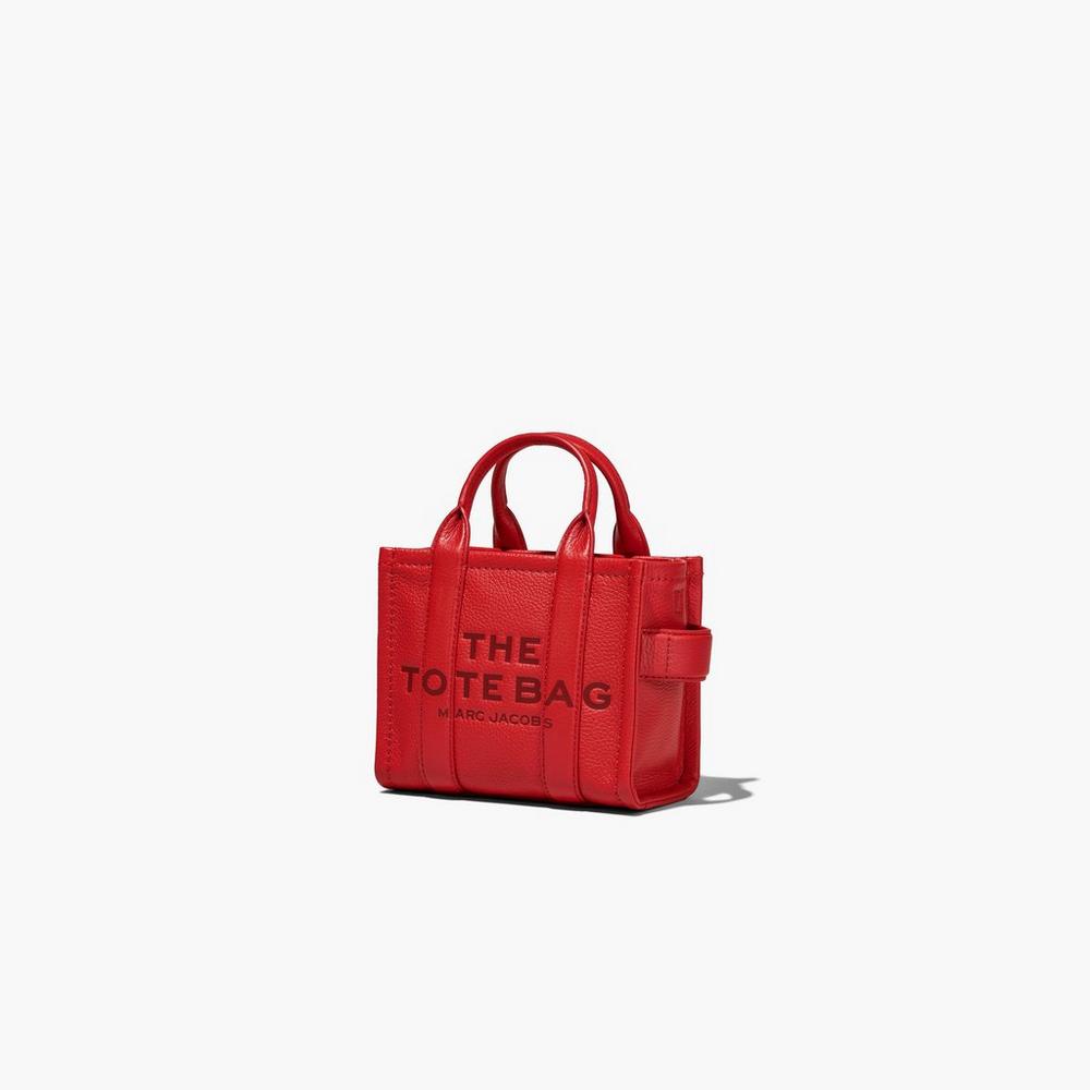 Bolso Tote Marc Jacobs Cuero Micro Mujer Rojos | 59470SMZO