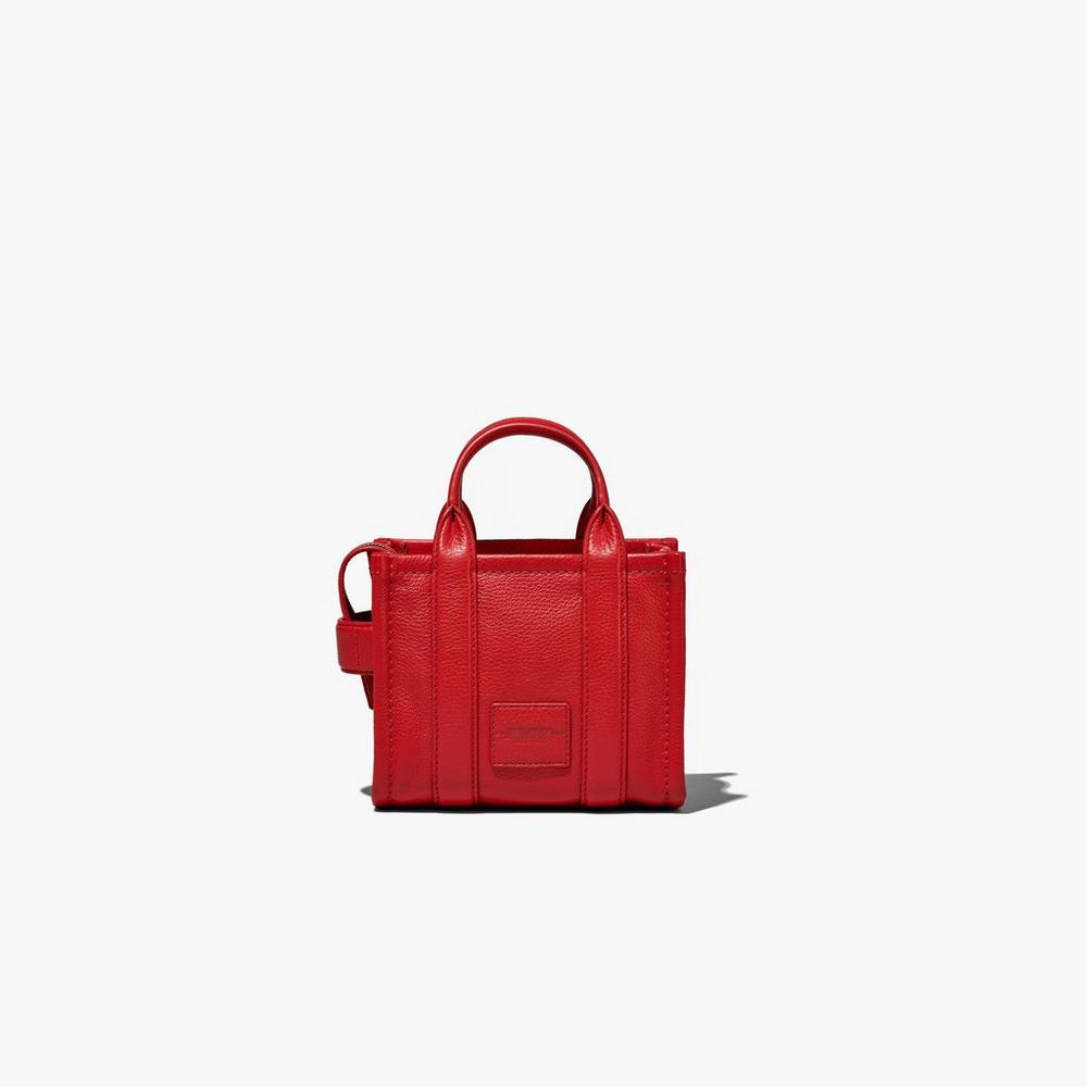 Bolso Tote Marc Jacobs Cuero Micro Mujer Rojos | 59470SMZO