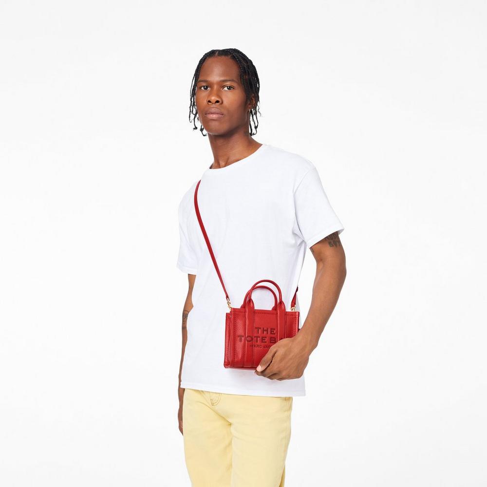 Bolso Tote Marc Jacobs Cuero Micro Mujer Rojos | 59470SMZO