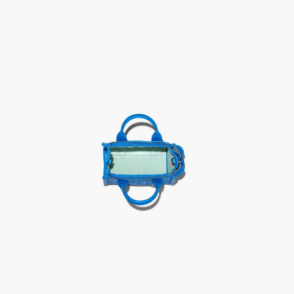 Bolso Tote Marc Jacobs Cuero Micro Mujer Azules | 60412KRDM