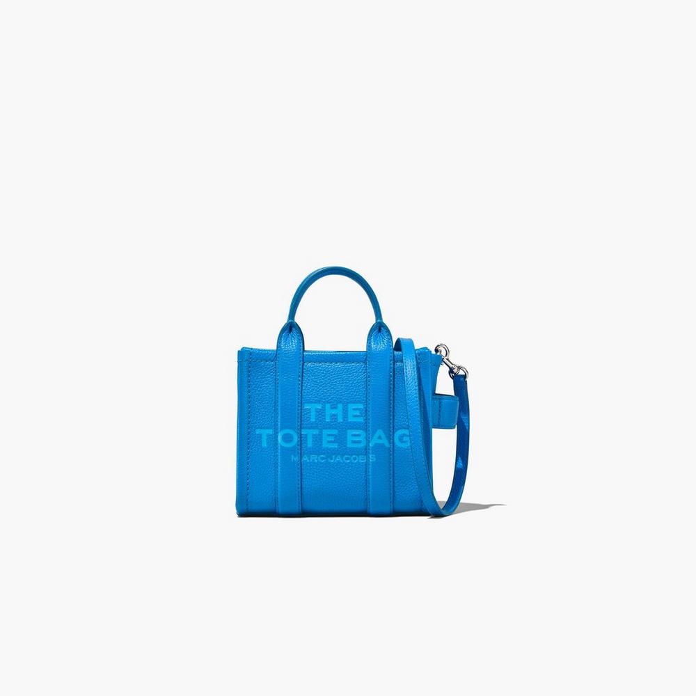 Bolso Tote Marc Jacobs Cuero Micro Mujer Azules | 60412KRDM