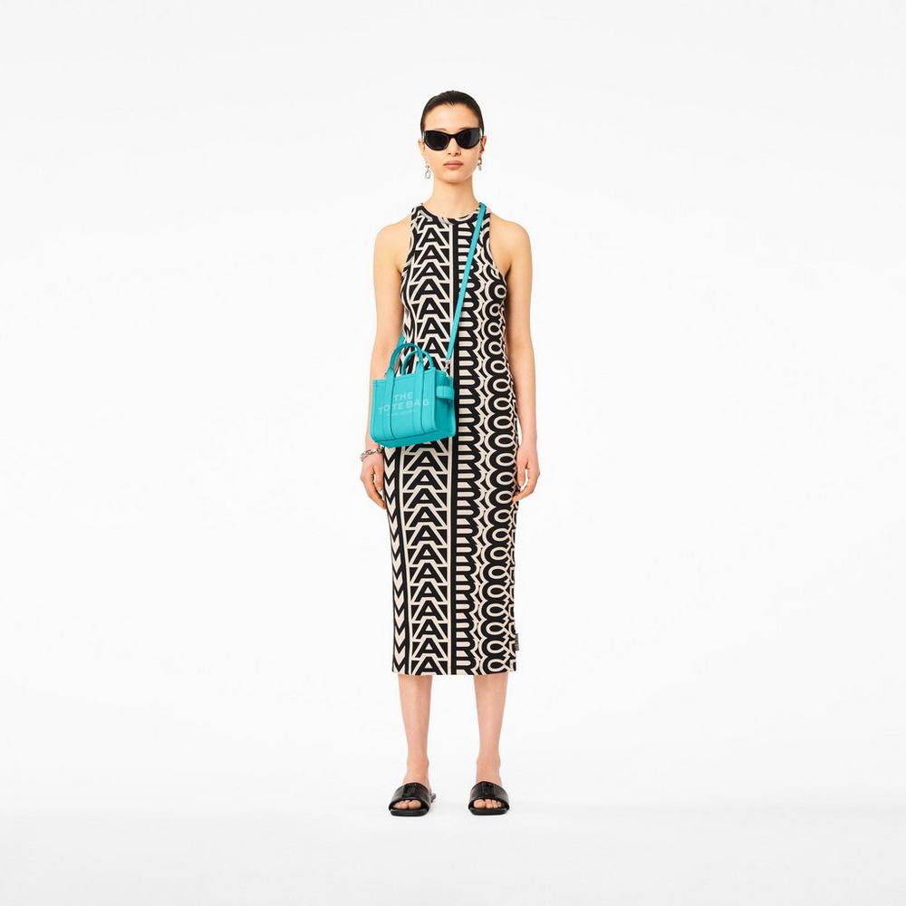 Bolso Tote Marc Jacobs Cuero Micro Mujer Darkturquoise | 70634HGRC