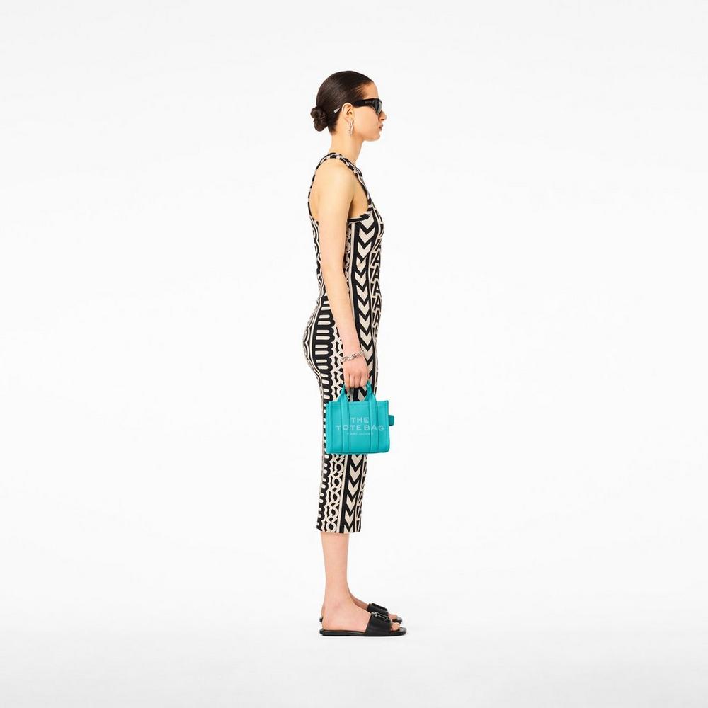 Bolso Tote Marc Jacobs Cuero Micro Mujer Darkturquoise | 70634HGRC