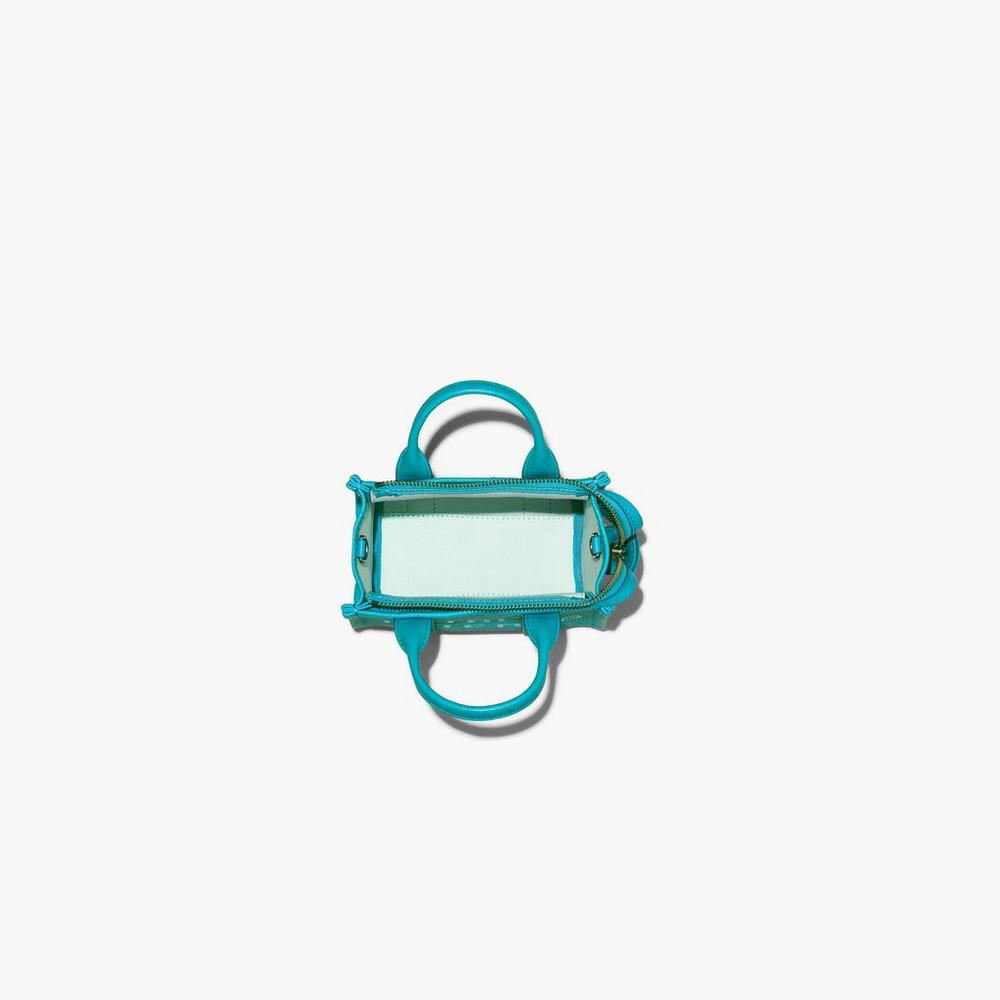 Bolso Tote Marc Jacobs Cuero Micro Mujer Darkturquoise | 70634HGRC