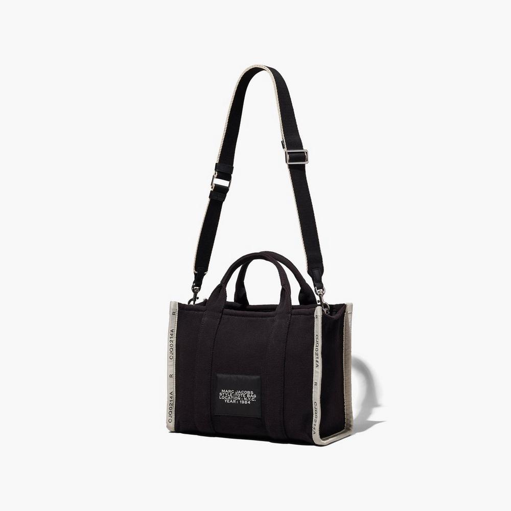 Bolso Tote Marc Jacobs Jacquard Medium Mujer Negros | 02768WMEN