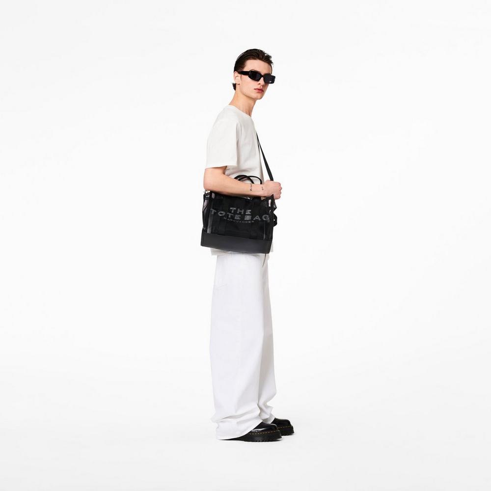 Bolso Tote Marc Jacobs Mesh Medium Mujer Negros | 70543HGFM