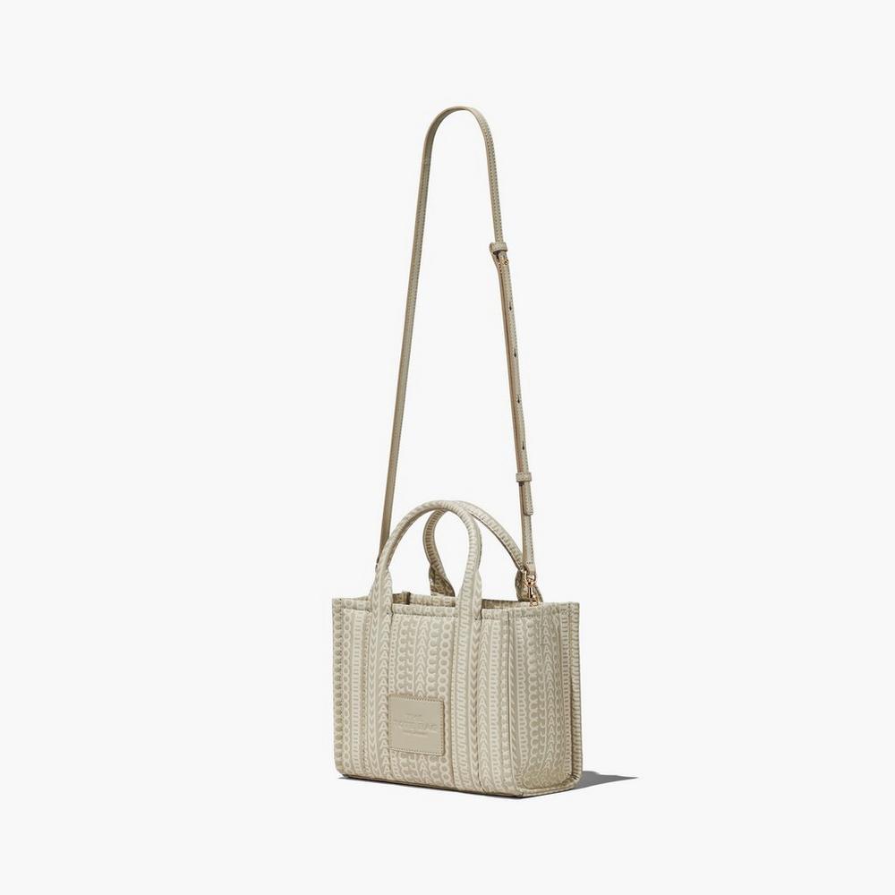 Bolso Tote Marc Jacobs Monogram Cuero Mini Tote Mujer Kaki | 42715IXNC