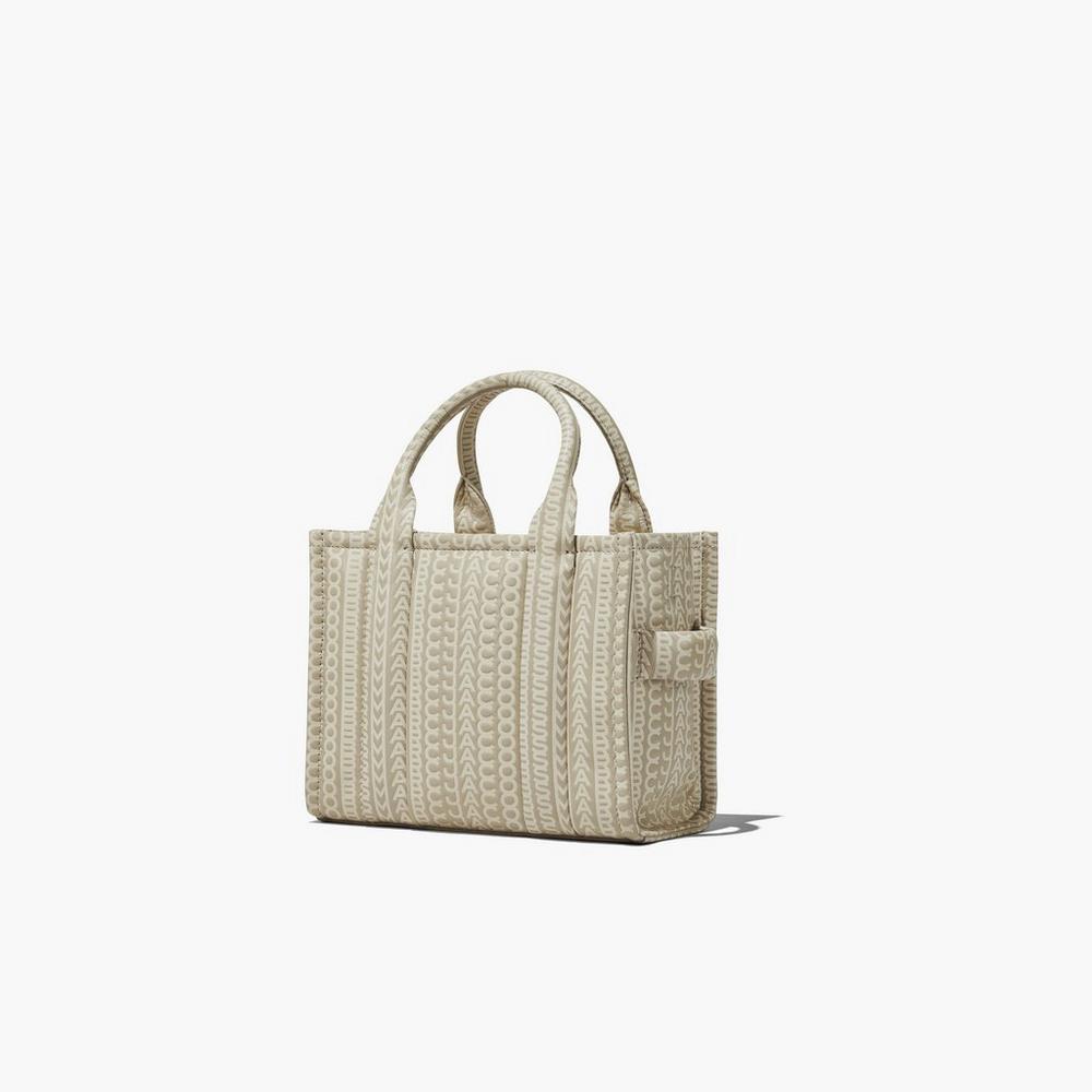 Bolso Tote Marc Jacobs Monogram Cuero Mini Tote Mujer Kaki | 42715IXNC