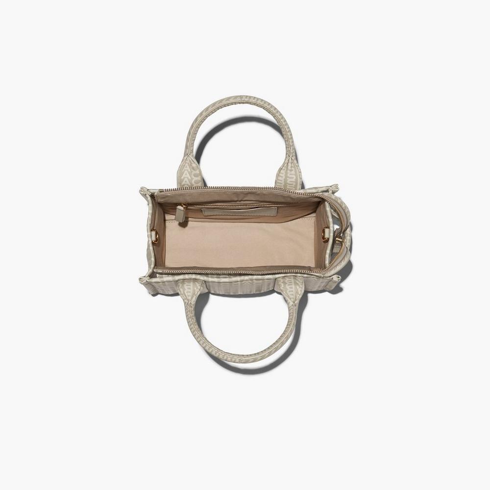 Bolso Tote Marc Jacobs Monogram Cuero Mini Tote Mujer Kaki | 42715IXNC