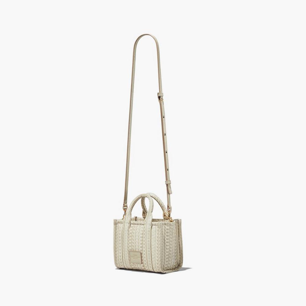 Bolsos Cruzados Marc Jacobs Monogram Cuero Micro Tote Mujer Kaki | 50413TAHZ